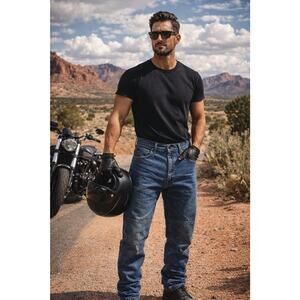 Draggin Motorcycle Jeans Y2K Sz 36/31 EUC Kevlar Lined Biker Pants EUC Moto USA